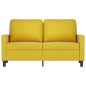 vidaXL Sofá de 2 plazas terciopelo amarillo 120 cm vidaXL Sofá de 2 plazas terciopelo amarillo 120 cm