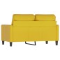 vidaXL Sofá de 2 plazas terciopelo amarillo 120 cm vidaXL Sofá de 2 plazas terciopelo amarillo 120 cm