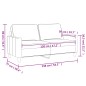 vidaXL Sofá de 2 plazas terciopelo amarillo 120 cm vidaXL Sofá de 2 plazas terciopelo amarillo 120 cm