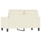 vidaXL Sofá de 2 plazas terciopelo color crema 120 cm vidaXL Sofá de 2 plazas terciopelo color crema 120 cm