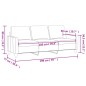 vidaXL Sofá de 3 plazas de terciopelo rojo tinto 180 cm vidaXL Sofá de 3 plazas de terciopelo rojo tinto 180 cm