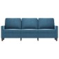 vidaXL Sofá de 3 plazas terciopelo azul 180 cm vidaXL Sofá de 3 plazas terciopelo azul 180 cm