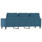 vidaXL Sofá de 3 plazas terciopelo azul 180 cm vidaXL Sofá de 3 plazas terciopelo azul 180 cm