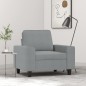 vidaXL Sillón de tela gris claro 60 cm vidaXL Sillón de tela gris claro 60 cm