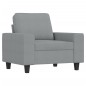 vidaXL Sillón de tela gris claro 60 cm vidaXL Sillón de tela gris claro 60 cm