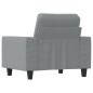 vidaXL Sillón de tela gris claro 60 cm vidaXL Sillón de tela gris claro 60 cm