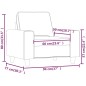 vidaXL Sillón de tela gris claro 60 cm vidaXL Sillón de tela gris claro 60 cm