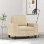 vidaXL Sillón de tela color crema 60 cm vidaXL Sillón de tela color crema 60 cm