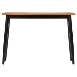 vidaXL Mesa consola madera maciza de mango y hierro 110x40x76 cm