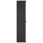 vidaXL Armario de almacenaje exterior PP gris y negro 65x37x165 cm