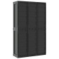 vidaXL Armario de almacenaje exterior PP gris y negro 97x37x165 cm vidaXL Armario de almacenaje exterior PP gris y negro 97x37x165 cm