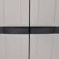 vidaXL Armario de almacenaje exterior PP gris y negro 97x37x165 cm vidaXL Armario de almacenaje exterior PP gris y negro 97x37x165 cm