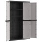 vidaXL Armario de almacenaje exterior PP gris y negro 97x37x165 cm vidaXL Armario de almacenaje exterior PP gris y negro 97x37x165 cm