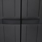 vidaXL Armario de almacenaje exterior PP negro 97x37x165 cm vidaXL Armario de almacenaje exterior PP negro 97x37x165 cm