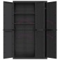 vidaXL Armario de almacenaje exterior PP negro 97x37x165 cm vidaXL Armario de almacenaje exterior PP negro 97x37x165 cm