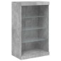 vidaXL Aparador con luz LED 3 pzas madera de ingeniería gris hormigón vidaXL Aparador con luz LED 3 pzas madera de ingeniería gris hormigón