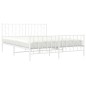vidaXL Estructura cama metal con cabecero y estribo blanco 160x200 cm