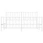 vidaXL Estructura cama metal con cabecero y estribo blanco 160x200 cm