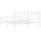 vidaXL Estructura cama metal con cabecero y estribo blanco 160x200 cm