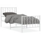 vidaXL Estructura cama metal con cabecero y pie cama blanca 75x190 cm vidaXL Estructura cama metal con cabecero y pie cama blanca 75x190 cm