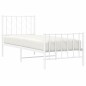 vidaXL Estructura cama metal con cabecero y pie cama blanca 75x190 cm vidaXL Estructura cama metal con cabecero y pie cama blanca 75x190 cm