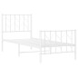 vidaXL Estructura cama metal con cabecero y pie cama blanca 75x190 cm vidaXL Estructura cama metal con cabecero y pie cama blanca 75x190 cm