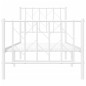 vidaXL Estructura cama metal con cabecero y pie cama blanca 75x190 cm vidaXL Estructura cama metal con cabecero y pie cama blanca 75x190 cm