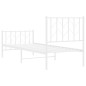 vidaXL Estructura cama metal con cabecero y pie cama blanca 75x190 cm vidaXL Estructura cama metal con cabecero y pie cama blanca 75x190 cm