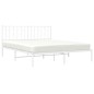 vidaXL Estructura de cama con cabecero metal blanca 160x200 cm vidaXL Estructura de cama con cabecero metal blanca 160x200 cm