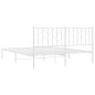 vidaXL Estructura de cama con cabecero metal blanca 160x200 cm vidaXL Estructura de cama con cabecero metal blanca 160x200 cm