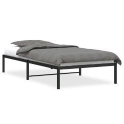 vidaXL Estructura de cama de metal negro 107x203 cm