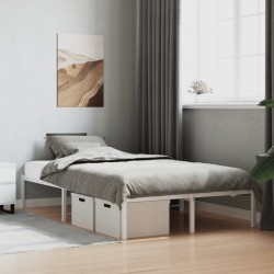 vidaXL Estructura de cama de metal blanca 120x190 cm
