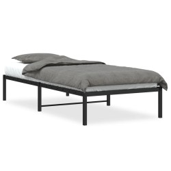 vidaXL Estructura de cama de metal negro 90x190 cm