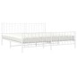 vidaXL Estructura cama metal con cabecero y estribo blanco 200x200 cm vidaXL Estructura cama metal con cabecero y estribo blanco 200x200 cm