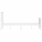 vidaXL Estructura cama metal con cabecero y estribo blanco 140x200 cm vidaXL Estructura cama metal con cabecero y estribo blanco 140x200 cm