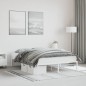 vidaXL Estructura de cama de metal blanca 135x190 cm vidaXL Estructura de cama de metal blanca 135x190 cm