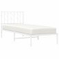 vidaXL Estructura de cama de metal con cabecero blanco 80x200 cm