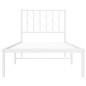 vidaXL Estructura de cama de metal con cabecero blanco 80x200 cm