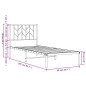 vidaXL Estructura de cama de metal con cabecero blanco 80x200 cm