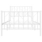 vidaXL Estructura cama metal con cabecero y pie cama blanca 90x190 cm vidaXL Estructura cama metal con cabecero y pie cama blanca 90x190 cm