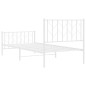 vidaXL Estructura cama metal con cabecero y pie cama blanca 90x190 cm vidaXL Estructura cama metal con cabecero y pie cama blanca 90x190 cm