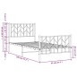 vidaXL Estructura cama metal con cabecero y pie cama blanca 90x190 cm vidaXL Estructura cama metal con cabecero y pie cama blanca 90x190 cm