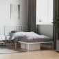vidaXL Estructura de cama de metal con cabecero blanco 107x203 cm vidaXL Estructura de cama de metal con cabecero blanco 107x203 cm