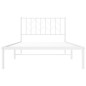 vidaXL Estructura de cama de metal con cabecero blanco 107x203 cm vidaXL Estructura de cama de metal con cabecero blanco 107x203 cm