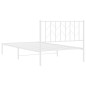 vidaXL Estructura de cama de metal con cabecero blanco 107x203 cm vidaXL Estructura de cama de metal con cabecero blanco 107x203 cm