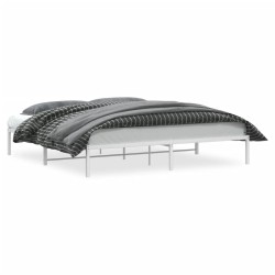 vidaXL Estructura de cama de metal blanco 193x203 cm