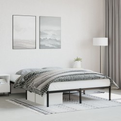 vidaXL Estructura de cama de metal negro 160x200 cm