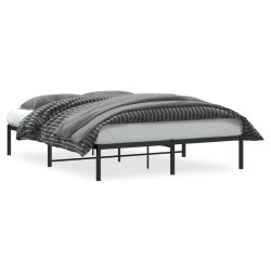vidaXL Estructura de cama de metal negro 160x200 cm