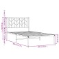 vidaXL Estructura de cama de metal con cabecero blanco 100x190 cm vidaXL Estructura de cama de metal con cabecero blanco 100x190 cm