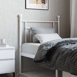 vidaXL Cabecero de metal blanco 75 cm